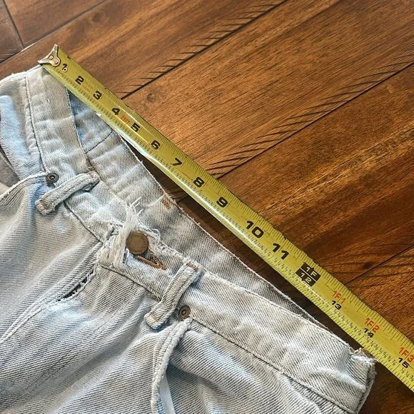 Vintage Wrangler light wash blue denim jeans high waisted rise sz 29 waist - Picture 13 of 16